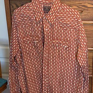 Lucky Brand snap front vintage western style XXL
